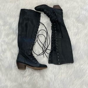 Free People Jeffrey Campbell lace up boots.